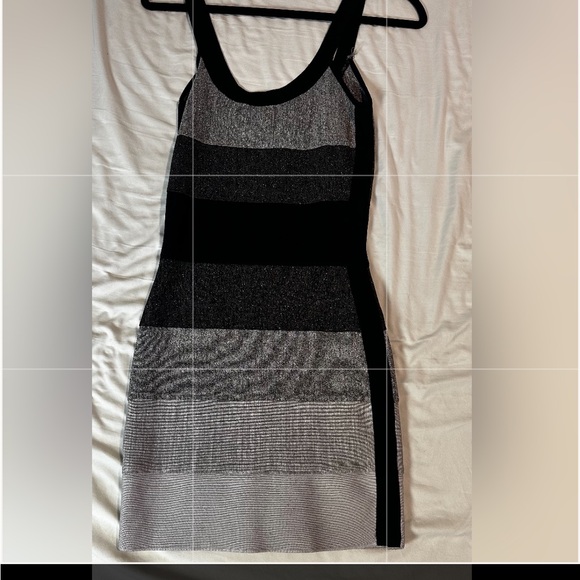 Marciano Black and Gray Mini Dress - Picture 1 of 5